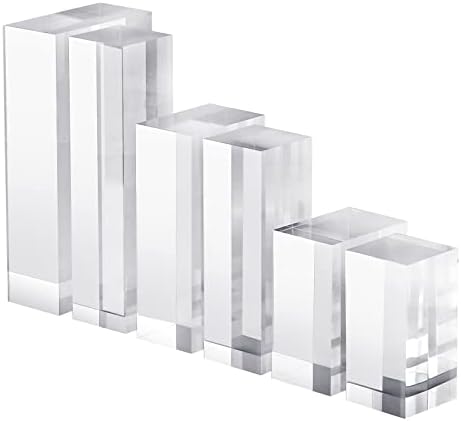 CiaoHER 2in Acrylic Cube Display Stand 9x9 Clear Solid Base