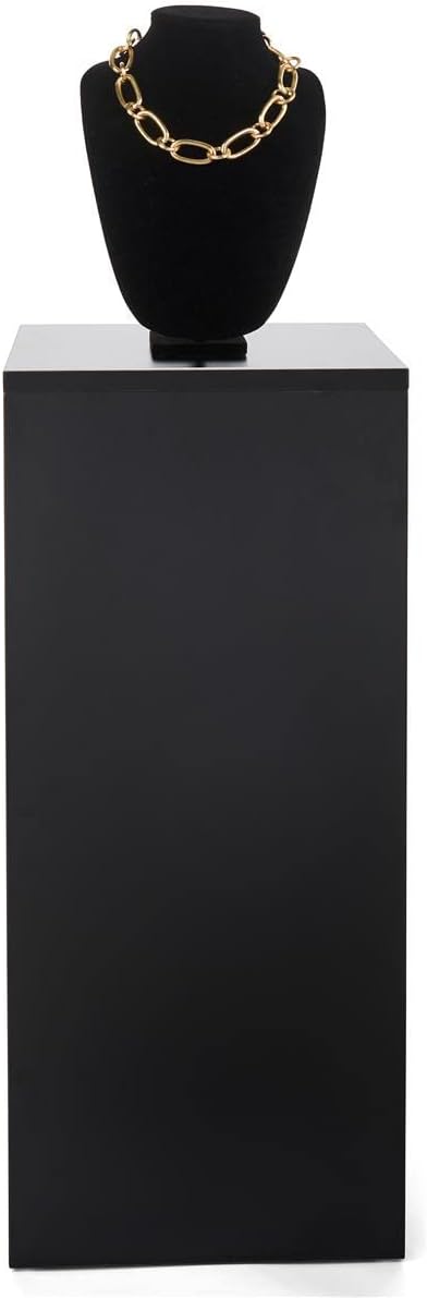 Displays2go 30 Inch Tall Floor Pedestal Stand Black