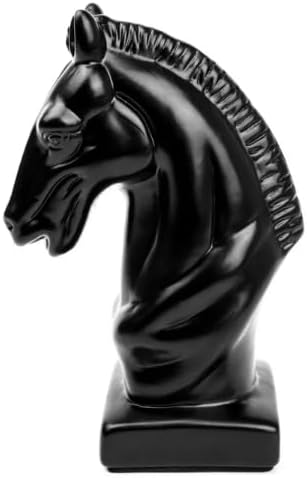 SEDLAV Glossy Black Horse Ceramic Statue