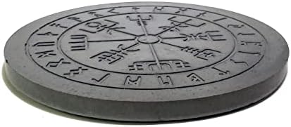 Viking Vegvisir Stone Altar Display Stand Riser Black