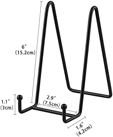 Artliving Plate Stands 6 Inch Black 6 Pack