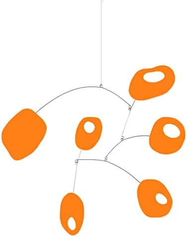 Orange MCM Retro Modern Art Mobile 24 x 22 - Made in USA