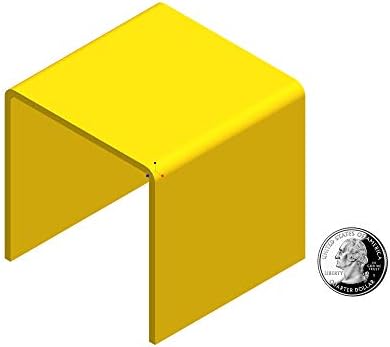 FixtureDisplays One Riser Combo 3 Inch Cube 3 Sided Yellow Acrylic Display