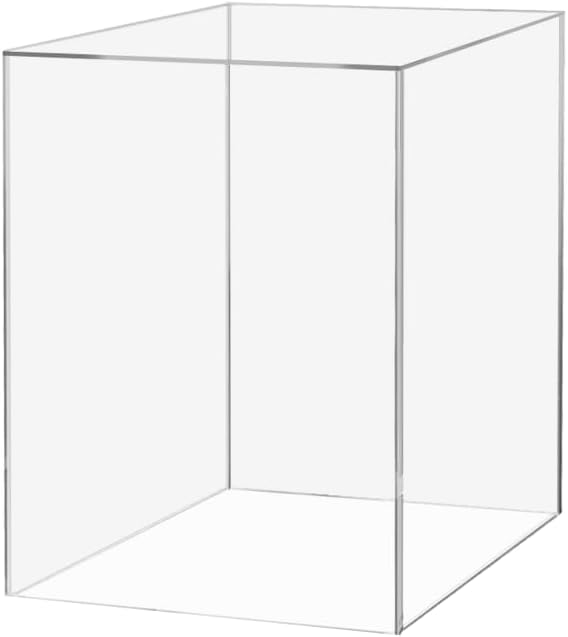 12x12x18 Clear Acrylic Display Box with Open Side