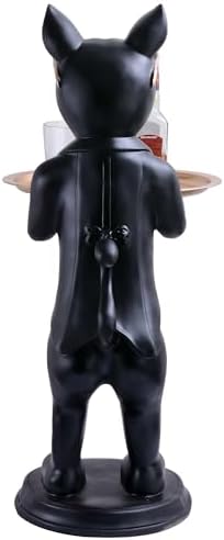 SIVANI Cool Dog Sculpture with Plate for Home Decor
