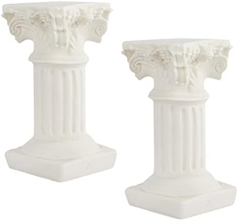 Generic Roman Pillars Mini White Resin Figurine Wedding Table Decoration