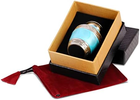 Small Urns for Human Ashes Adult Ocean Blue Keepsake Urn Set