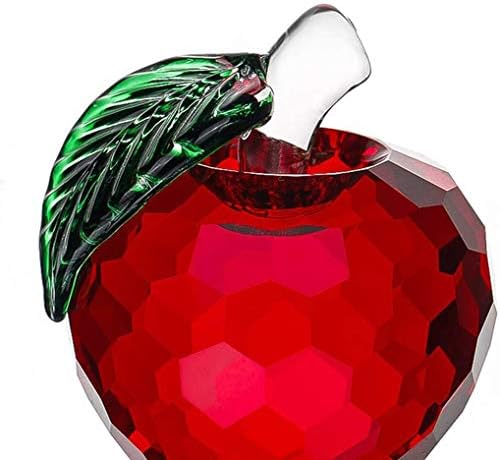 KoTTIYA Crystal Apple Figurine Red Glass Sculpture
