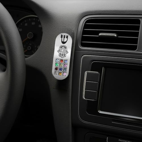 Talisman4u Protection Car Mezuzah with Hamsa Hoshen and Travelers Prayer Scroll