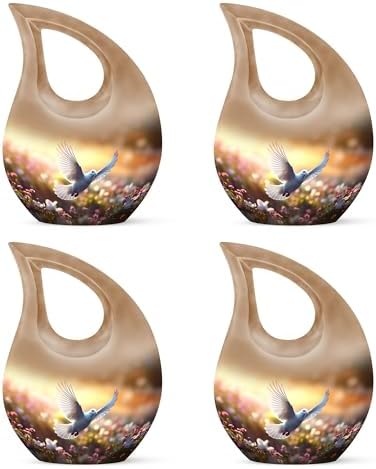 Cremation Keepsakes for Ashes - Mini Urns Set of 4