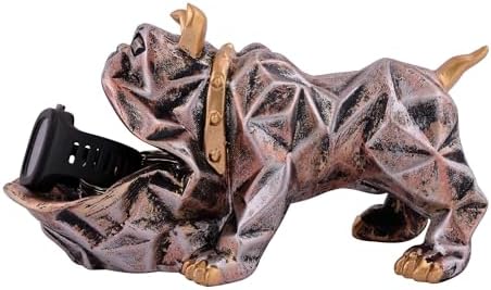 Cool Dog Sculpture with Plate for Home Decor