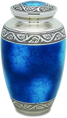 Grecian Blue Adult Decorative Urn