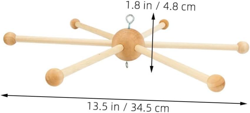 DIY Wind Chime Mobile Wooden Frame 6-Legged Decor