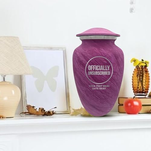 Custom Large Cremation Urn with Funny Design - Pink