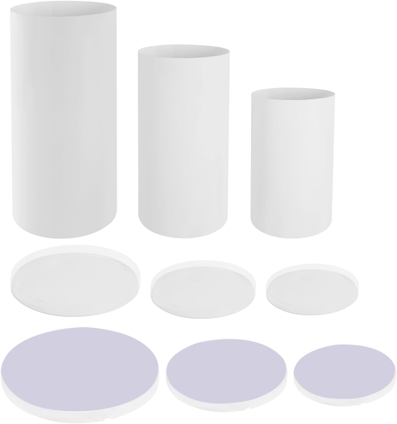 3Pcs Cylinder Pedestal Stands for Wedding and Party Decor