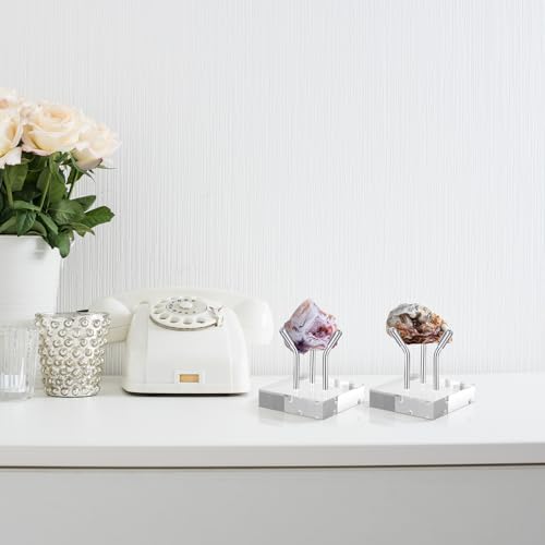 Weysat 4 Pack Clear Acrylic Display Stands with 3 Pegs