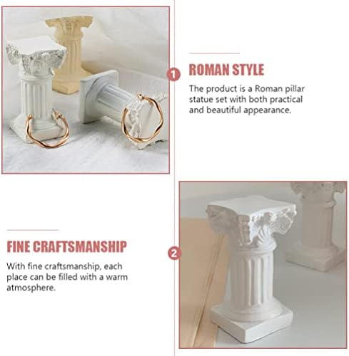 Generic Roman Pillars Mini White Resin Figurine Wedding Table Decoration