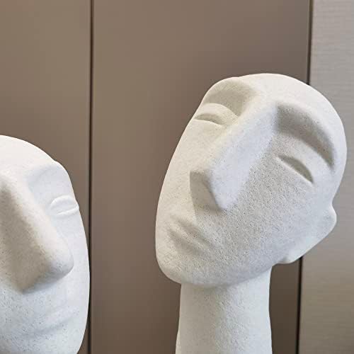 Abstract Ceramic Head Sculpture 14 Inch Home Decor
