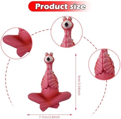 Fenteer Flamingo Figurine Decorative Garden Statue