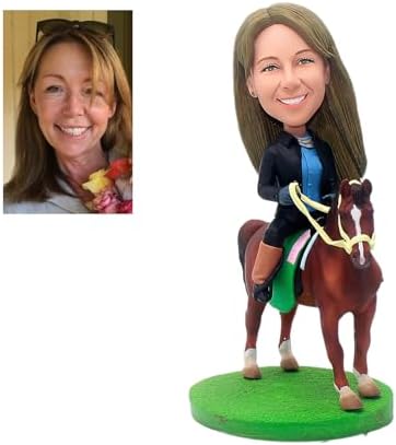 Custom Riding Horse Bobblehead Figurine Personalized Statue Sculpture