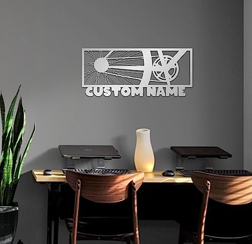 Personalized Metal Bike Wall Art - Customizable Decor
