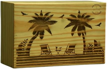 Palm Beach Urns - Handmade Wooden Ashes Cremation Urn for Adults Pets