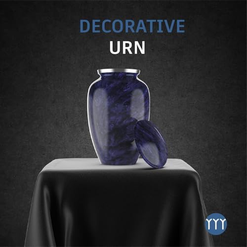 Modern Memorials Cremation Urn - Purple Marble Finish
