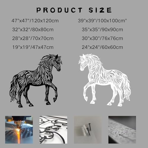 Flewfar Horse Wall Art Modern Metal Decor Steed