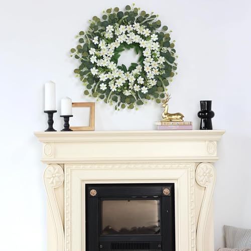 26 Inch Daisy Eucalyptus Wreath for Front Door