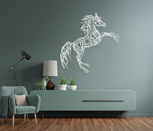 DecoSoul Tree Horse Metal Wall Art Decor 50x50cm