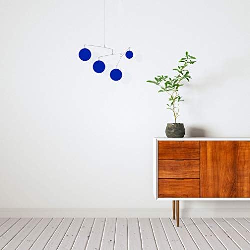 Atomic Mobile - Navy Blue Mid Century Modern Art Mobile