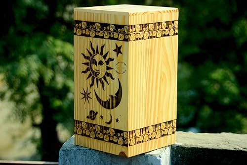 Sun Moon Star Urn for Human Ashes Royal Night Design