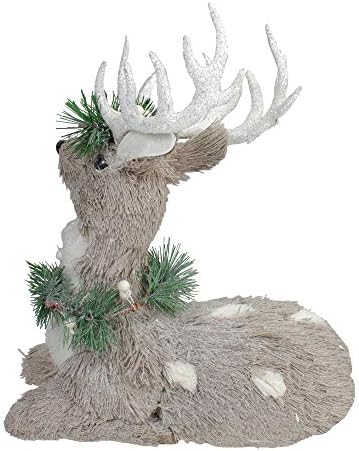 Northlight Gray Sisal Reindeer Christmas Figurine 1275 Inch