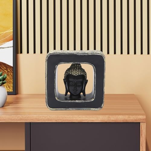 Fenteer Buddha Head Statue Resin Figurine Decor