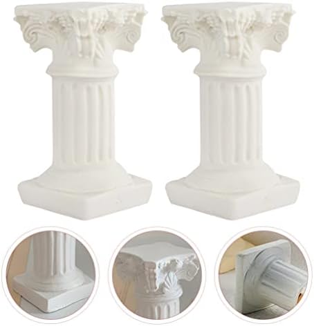 Generic Roman Pillars Mini White Resin Figurine Wedding Table Decoration