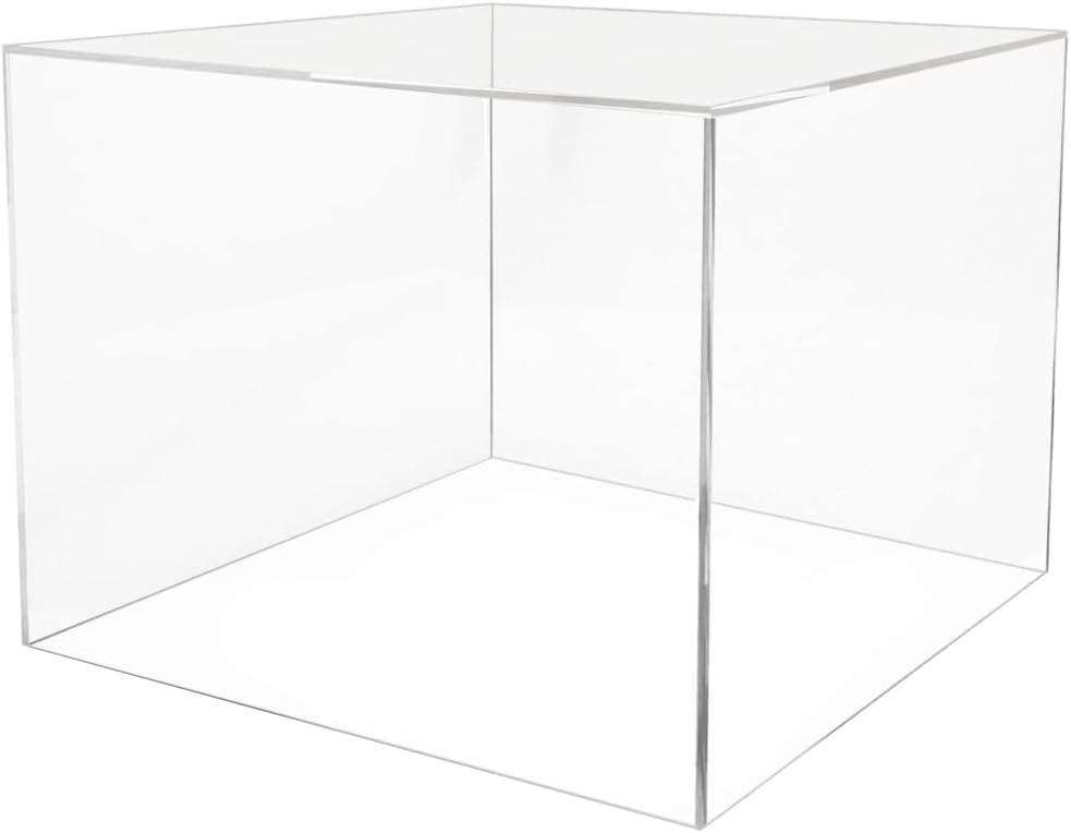 12x12x9 Clear Acrylic Riser Display Box No Lid
