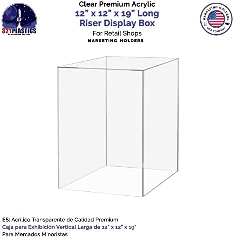 Clear Acrylic Display Riser Box 12x12x19 No Lid