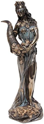 1138 Inch Greek Goddess Fortuna Cold Cast Bronze Figurine