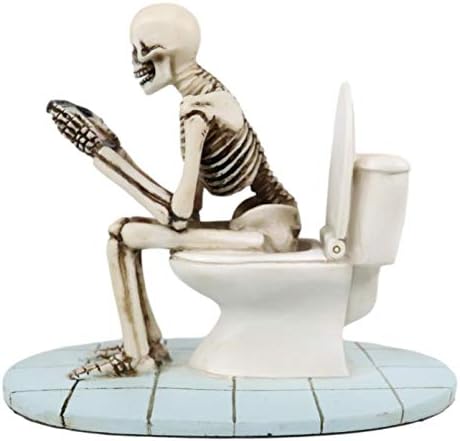 Ebros Eternal Afterlife Constipated Skeleton Figurine