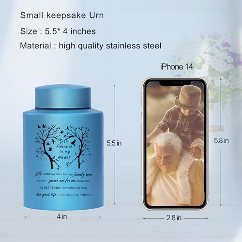 Stainless Steel Purple 6 Inch Mini Cremation Urn
