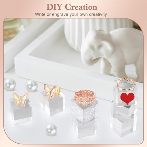 20 Pieces Acrylic Blocks Display Stands for Trophy Decoration