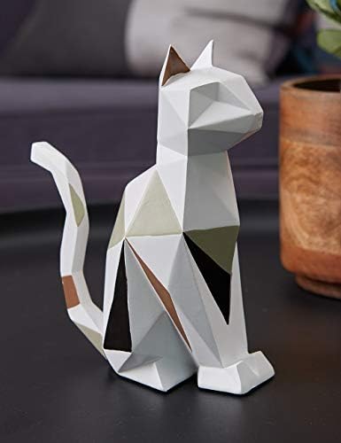 HAUCOZE Modern Geometric Cat Sculpture Statue 73 Inch