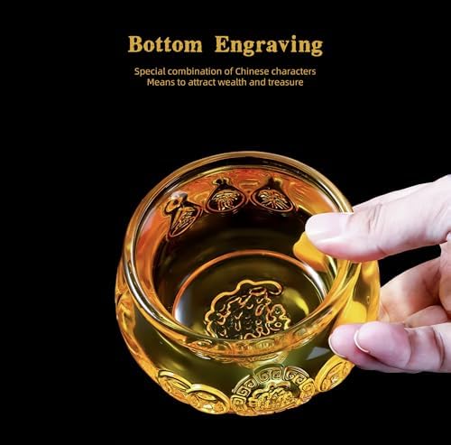 3 Inch Handmade Crystal Golden Treasure Basin with 43pcs Ingot