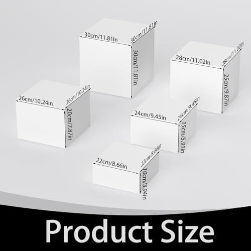 Extra Large White Acrylic Buffet Riser Set of 5