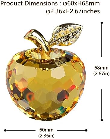 DOJOZ Crystal Apple Paperweight Home Decor White
