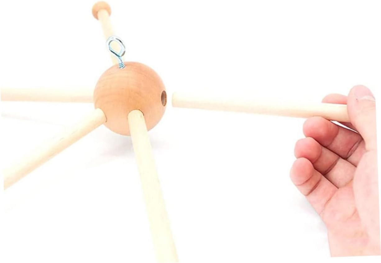 DIY Wind Chime Mobile Wooden Frame 6-Legged Decor