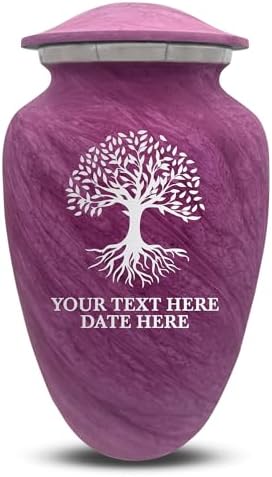 Custom Large Cremation Urn for Ashes - Personalized Tree of Life Design