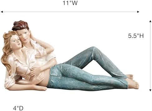 Romantic Embrace Figurine Honey Young Man Woman Couple