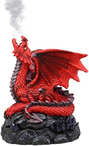 Ebros Gift Stryker Red Dragon Incense Burner Figurine 625 Inch