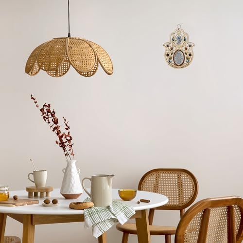 My Daily Styles Large Wooden Hamsa Wall Decor with Gemstones